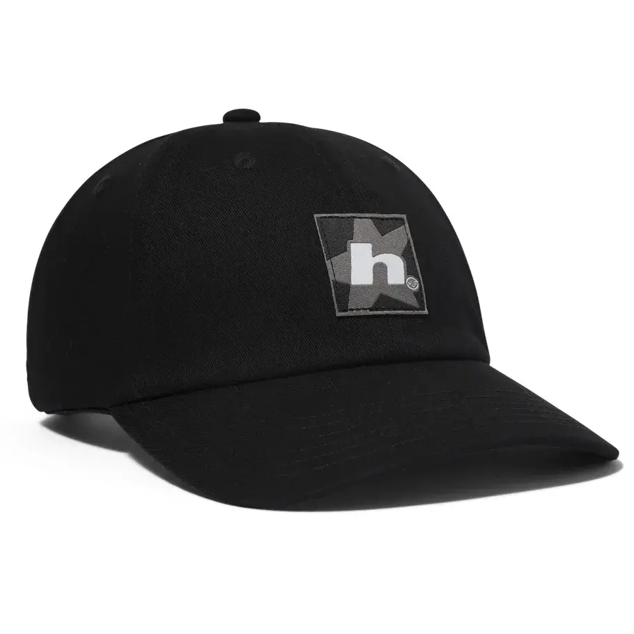 HUF Star Box Logo Black 6 Panel Hat