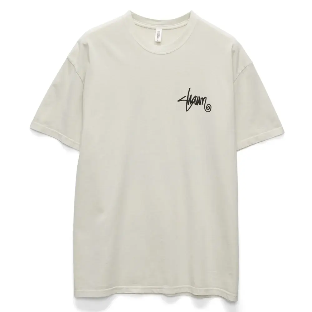 S-Double Roots Dot White T-Shirt [Size: L]