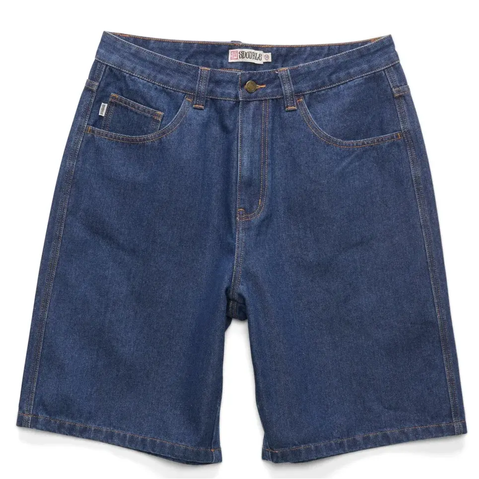 S-Double Denim Standard Blue Shorts [Size: 30]