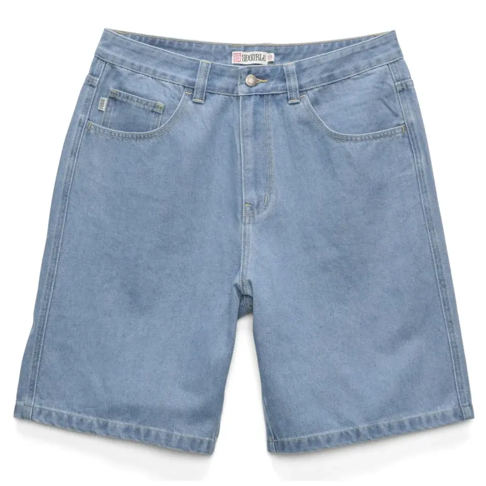 S-Double Denim Mid Blue Shorts [Size: 30]