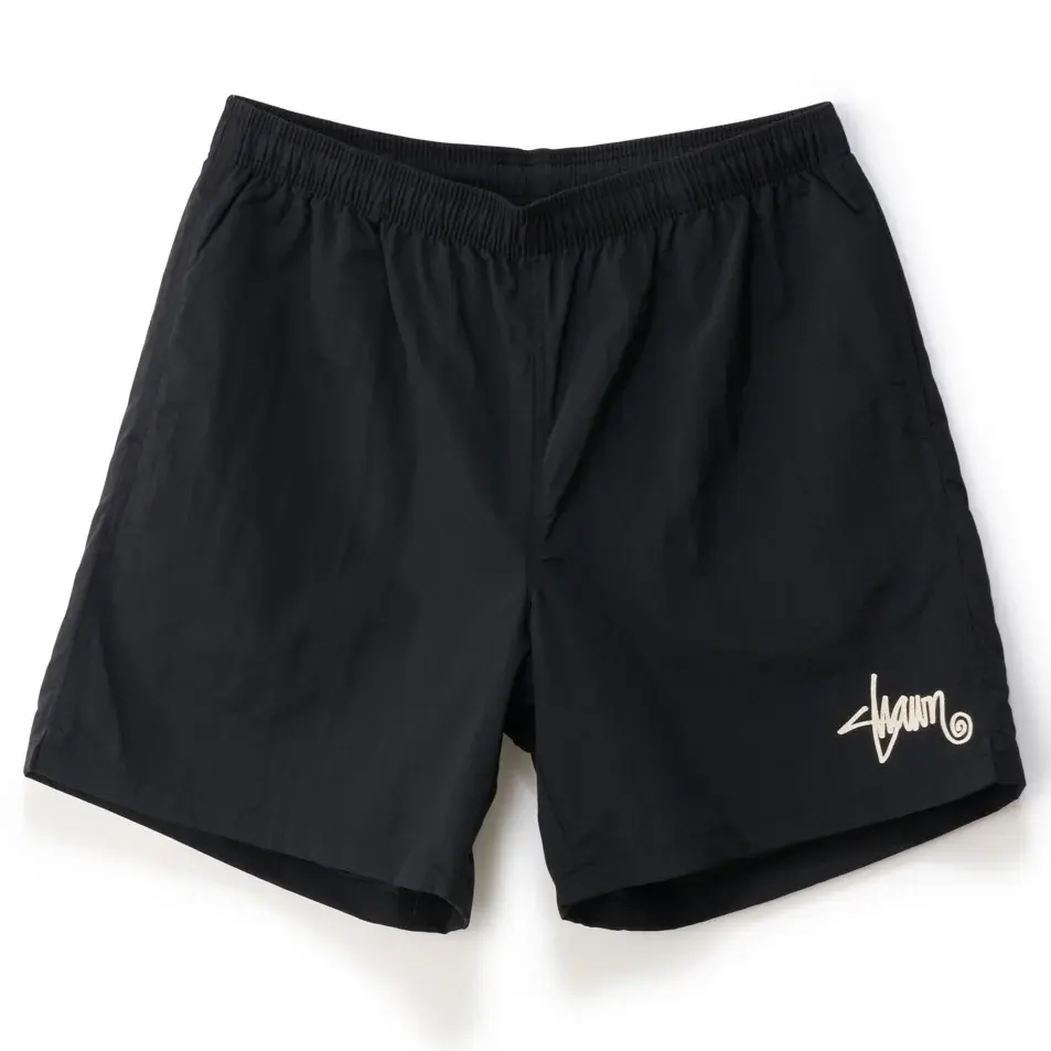 S-Double Nylon King Coast Black Boxer Shorts [Size: M]