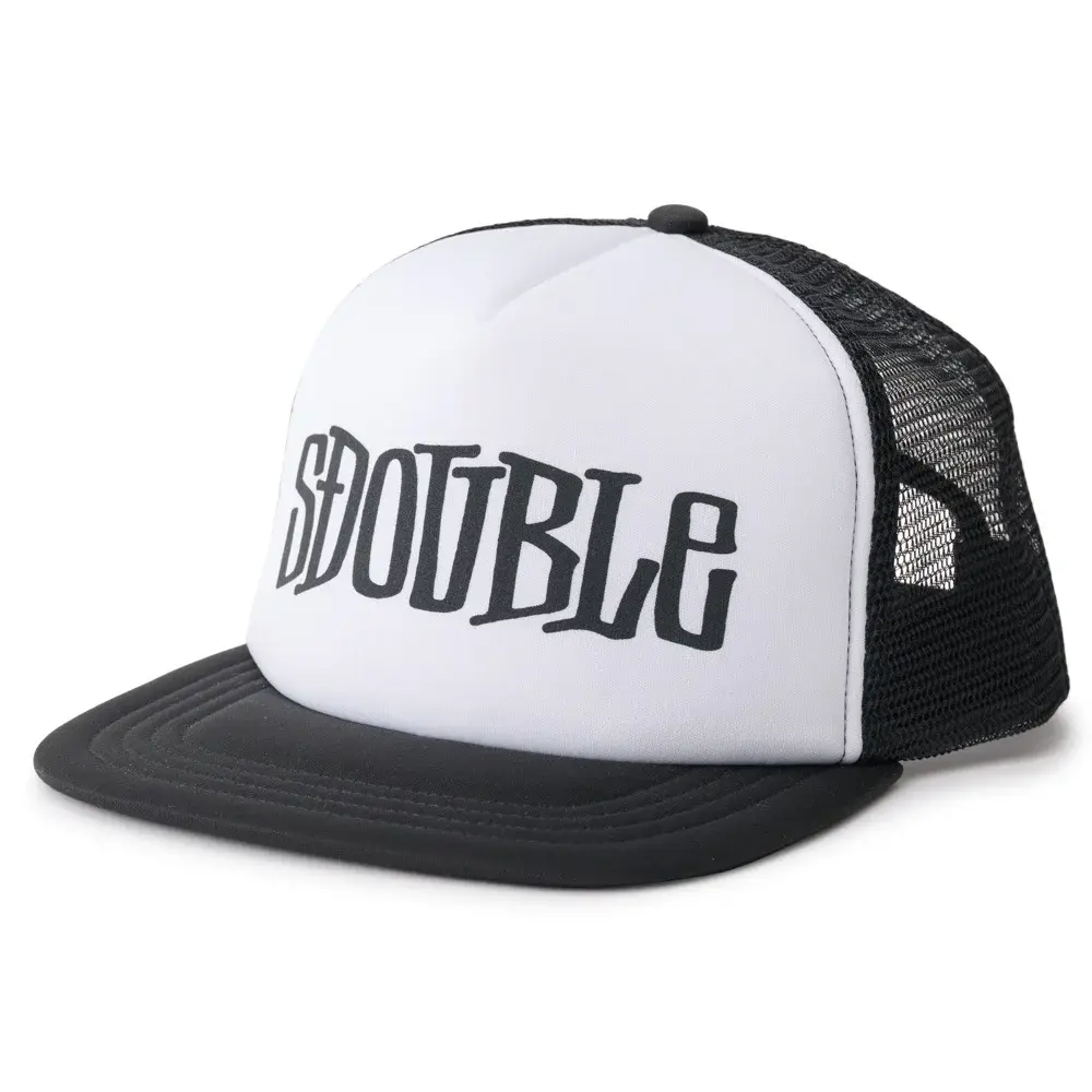 S-Double Mid Block Foam Black Trucker Hat