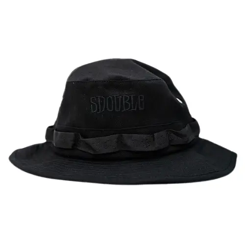 S-Double Mid Block Black Boonie Hat