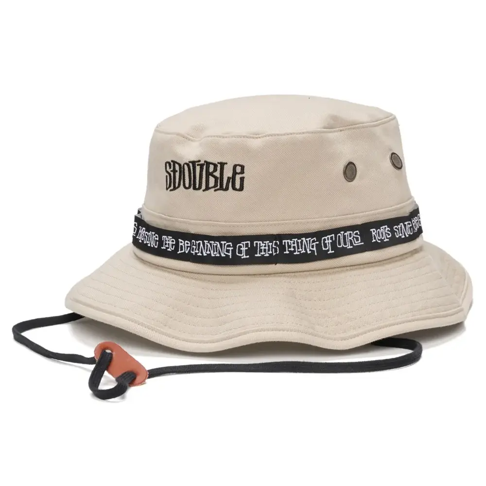 S-Double Mid Block Washed Khaki Boonie Hat