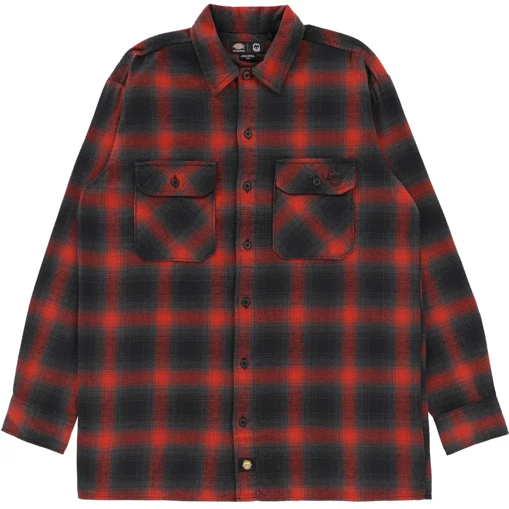 Dickies X Spitfire Flannel Red Ochre Button Up Shirt [Size: M]