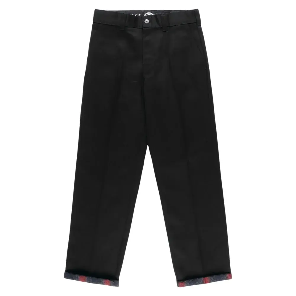 Dickies X Spitfire Flannel Cuff Black Pants [Size: 30]