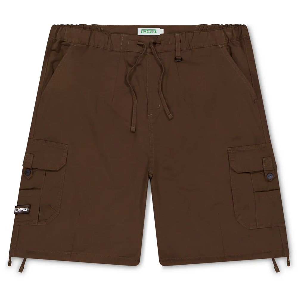 Ichpig Para Washed Brown Cargo Shorts [Size: S]