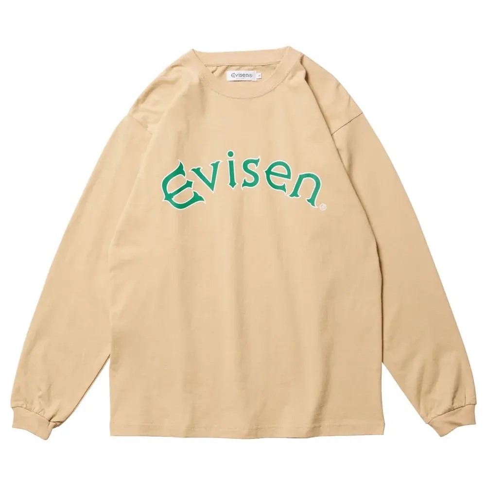 Evisen Arch Logo Sand Long Sleeve Shirt [Size: L]