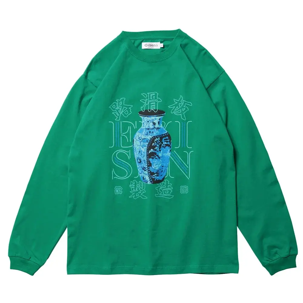 Evisen Vase Logo Forest Long Sleeve Shirt [Size: L]