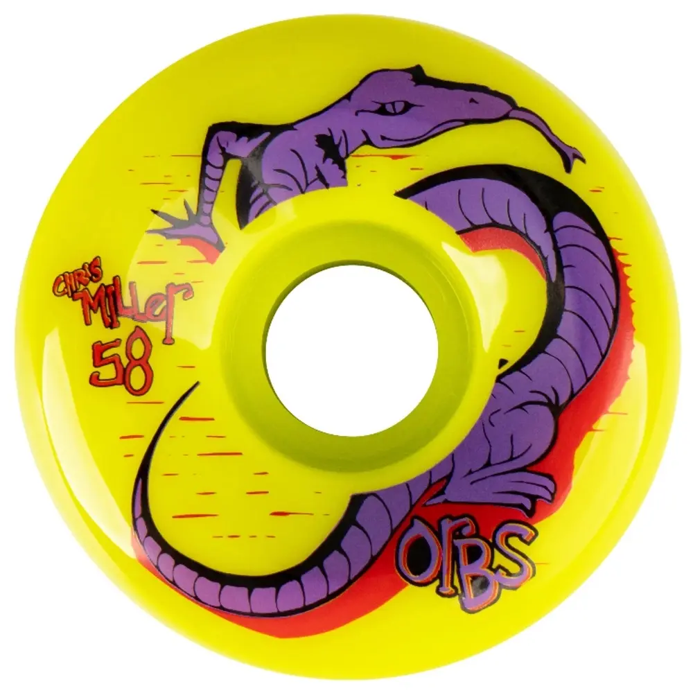 Welcome Orbs Specters Chris Miller Neon Yellow 99A 58mm Skateboard Wheels