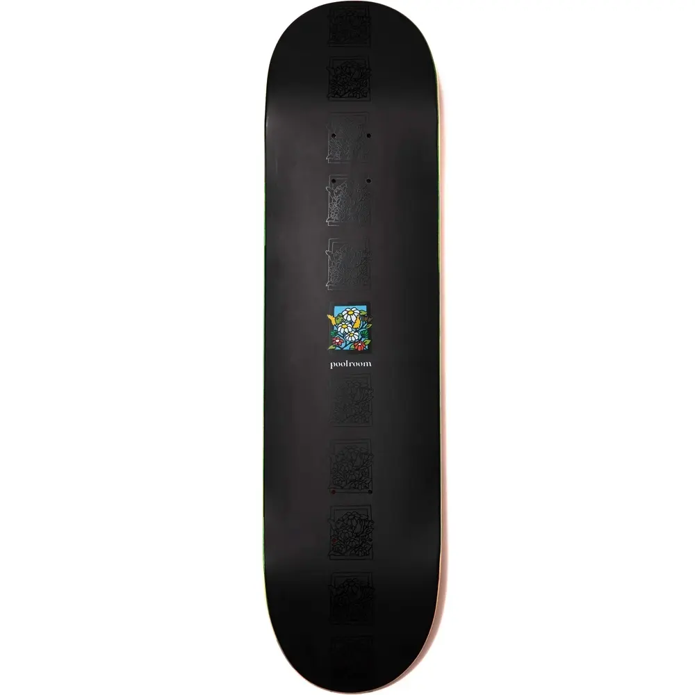 Poolroom In Bloom Black 8.0 Skateboard Deck