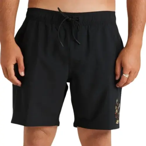 RVCA Falcon Elastic Black Shorts [Size: S]