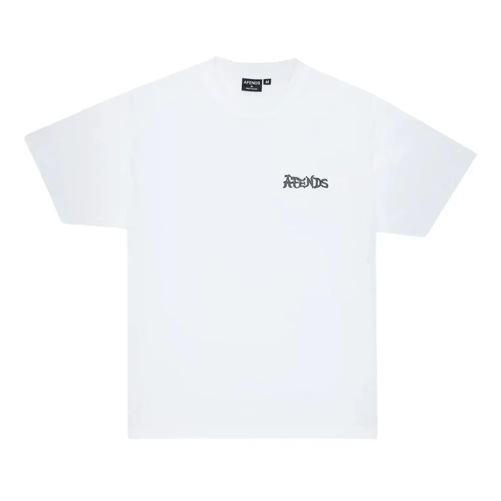 Afends Destroyer Boxy White T-Shirt [Size: M]