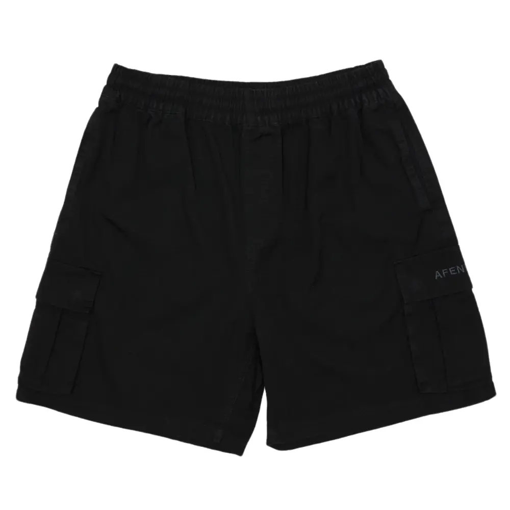 Afends Ripped Out 98 Oversized Black Cargo Shorts [Size: M]