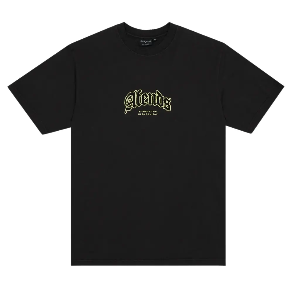 Afends Home Retro Stone Black T-Shirt [Size: L]