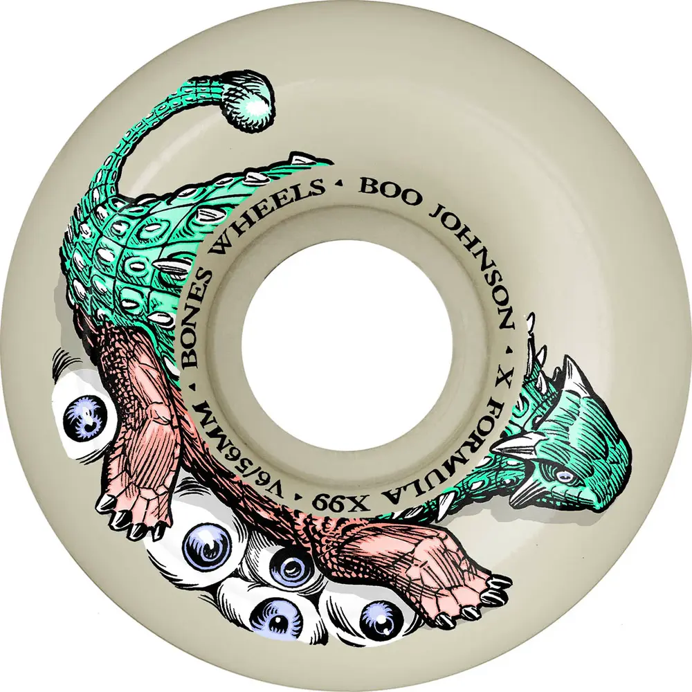 Bones X-Formula Boo Dino Sortas Widecut V6 99A 54mm Skateboard Wheels