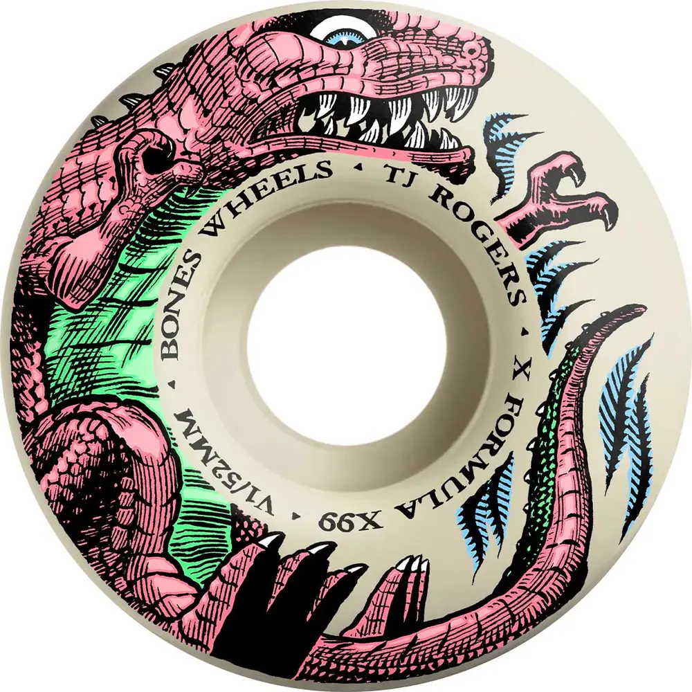 Bones X-Formula Rogers Dino Sortas Standard V1 99A 52mm Skateboard Wheels