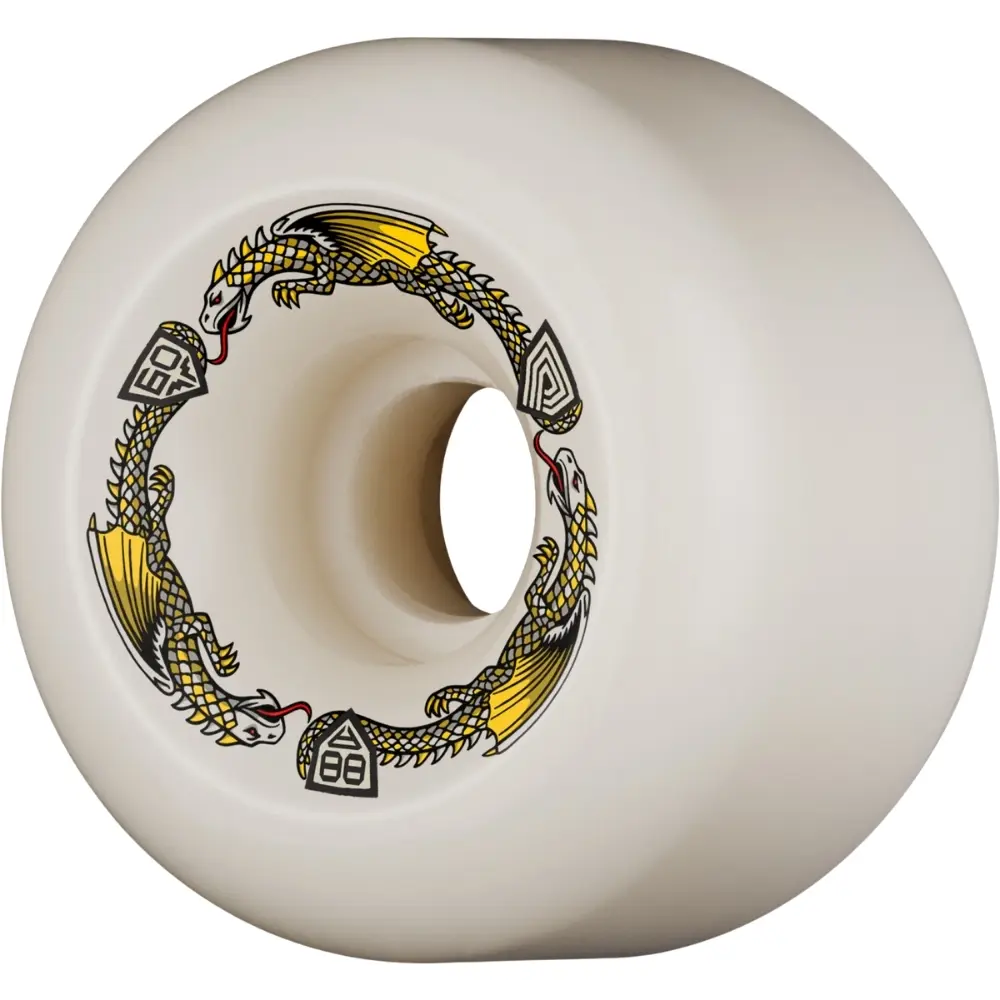 Powell Peralta Dragon Formula White 88A 60mm x 40mm Skateboard Wheels