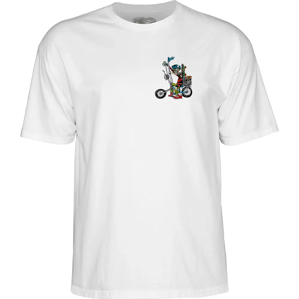 Powell Peralta Cab Chopper White T-Shirt [Size: M]