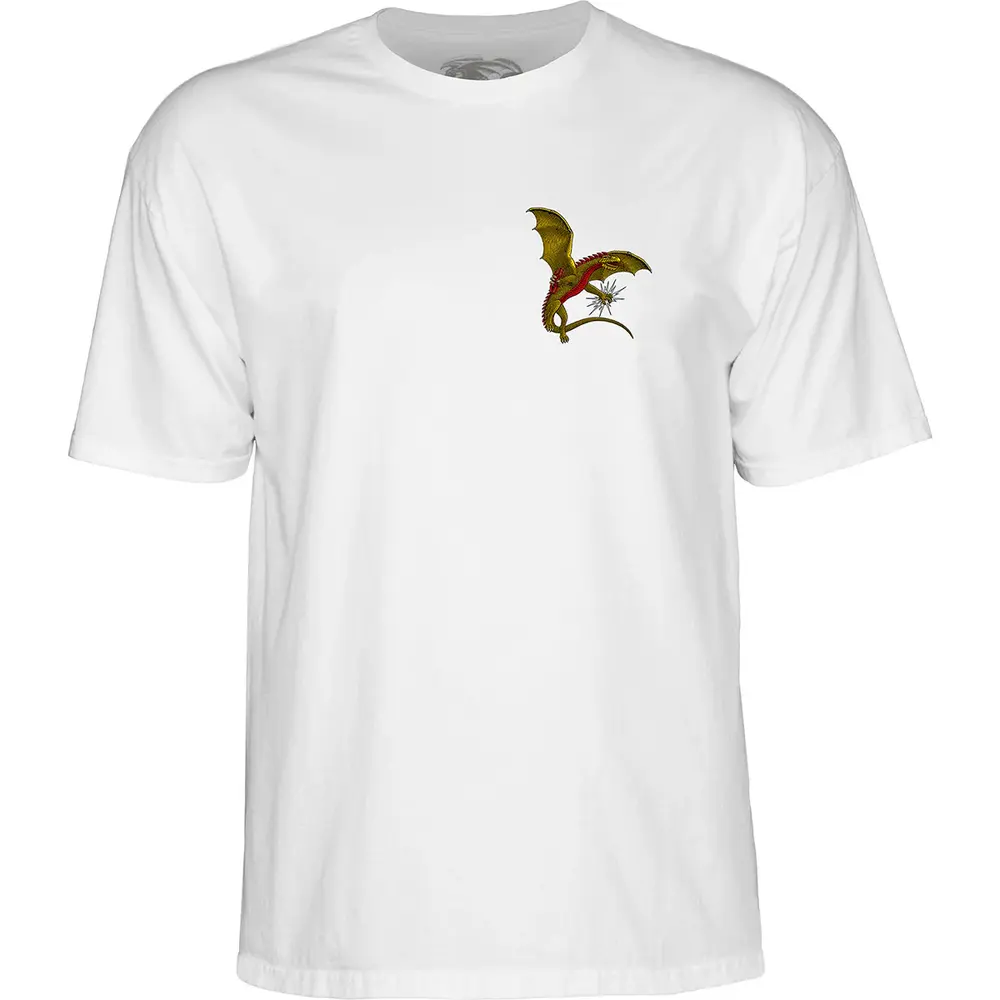 Powell Peralta Dragon Logo White T-Shirt [Size: M]