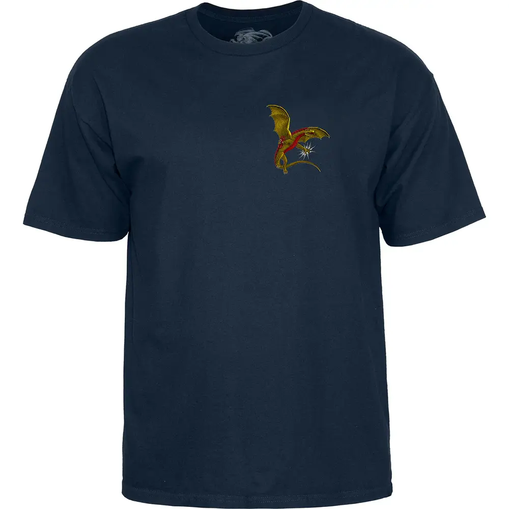 Powell Peralta Dragon Logo Navy T-Shirt [Size: M]