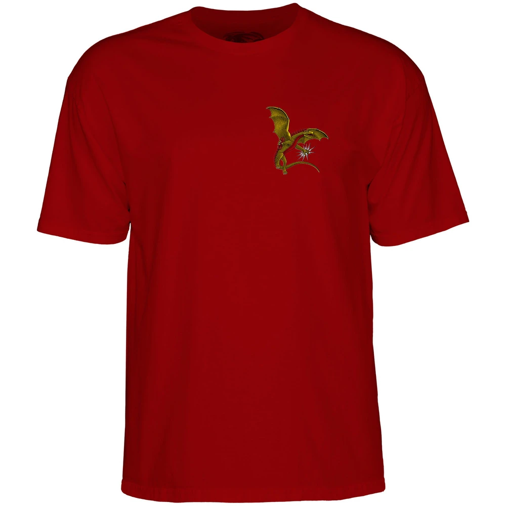 Powell Peralta Dragon Logo Garnet T-Shirt [Size: M]