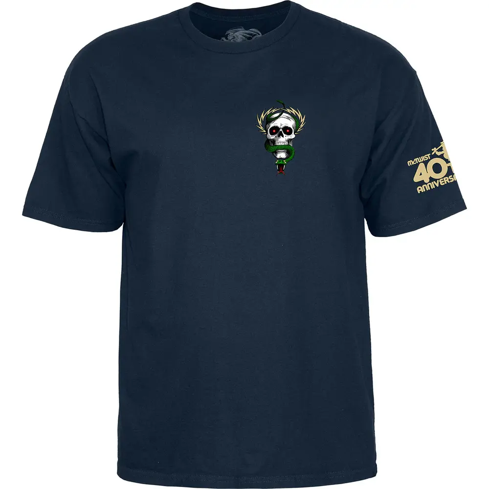 Powell Peralta McGill 40th Anniversary Navy T-Shirt [Size: M]