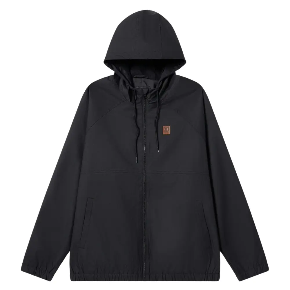 Brixton Claxton Windbreaker Parka Black Jacket [Size: M]