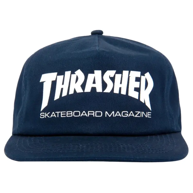 Thrasher Skatemag Navy White Snapback Hat