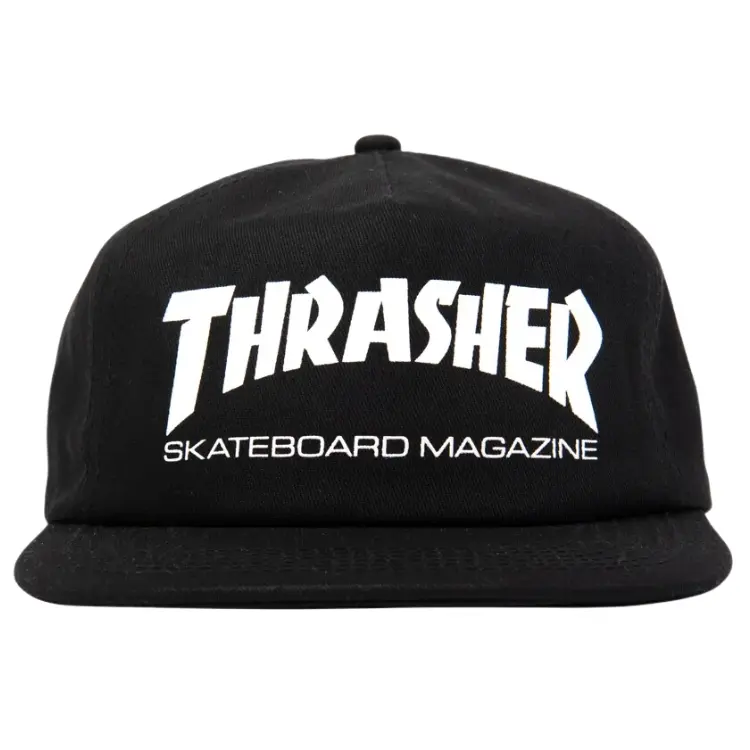 Thrasher Skatemag Black White Snapback Hat