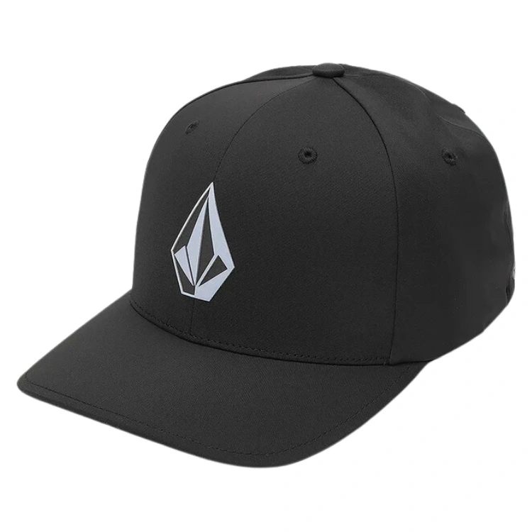 Volcom Stone Tech Flexfit Delta Black Hat [Size: S-M]