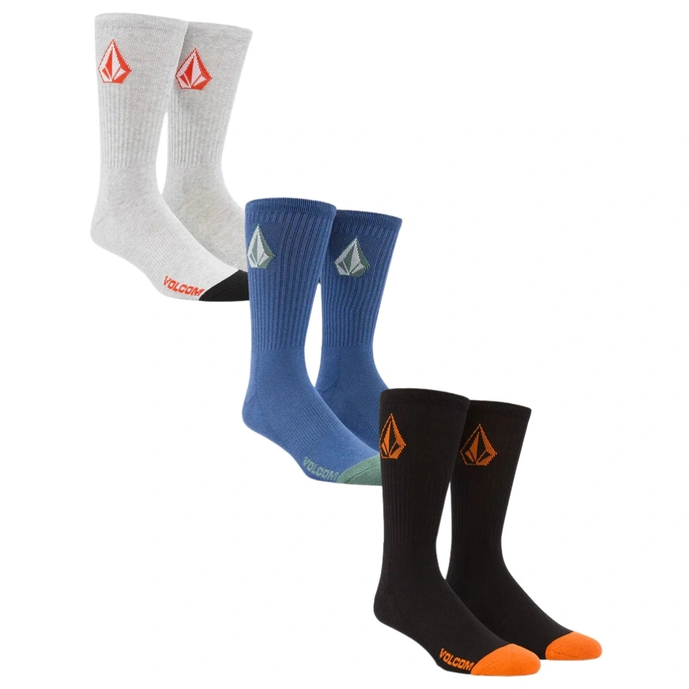 Volcom Full Stone Blueberry 3 Pack Socks