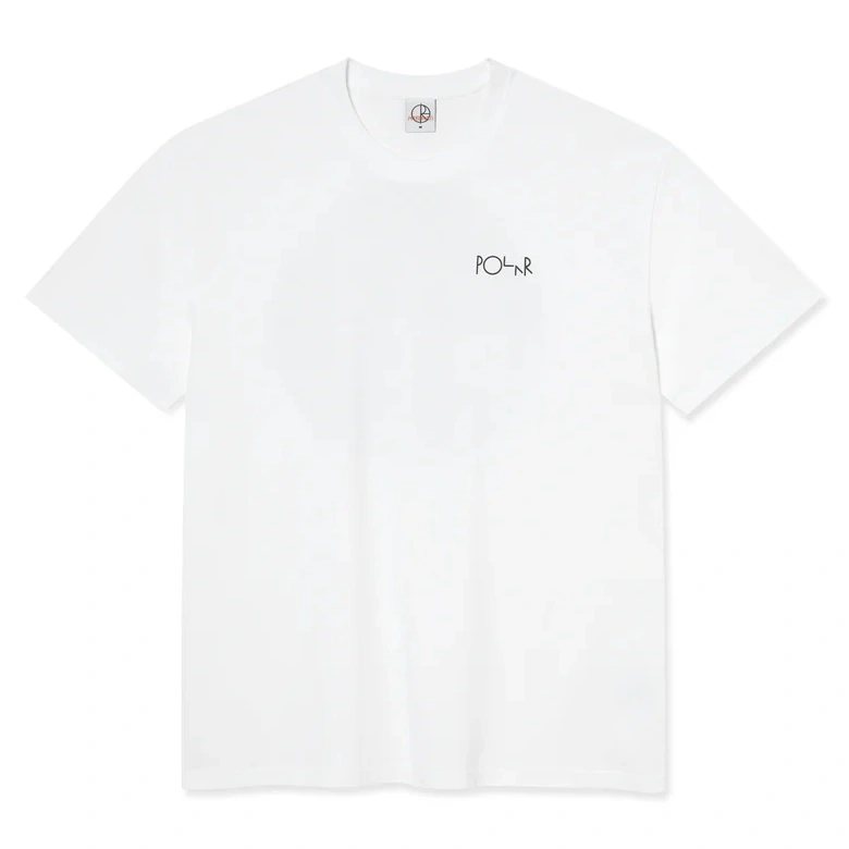 Polar Skate Co Fill Logo Burnside 2084 White T-Shirt [Size: M]