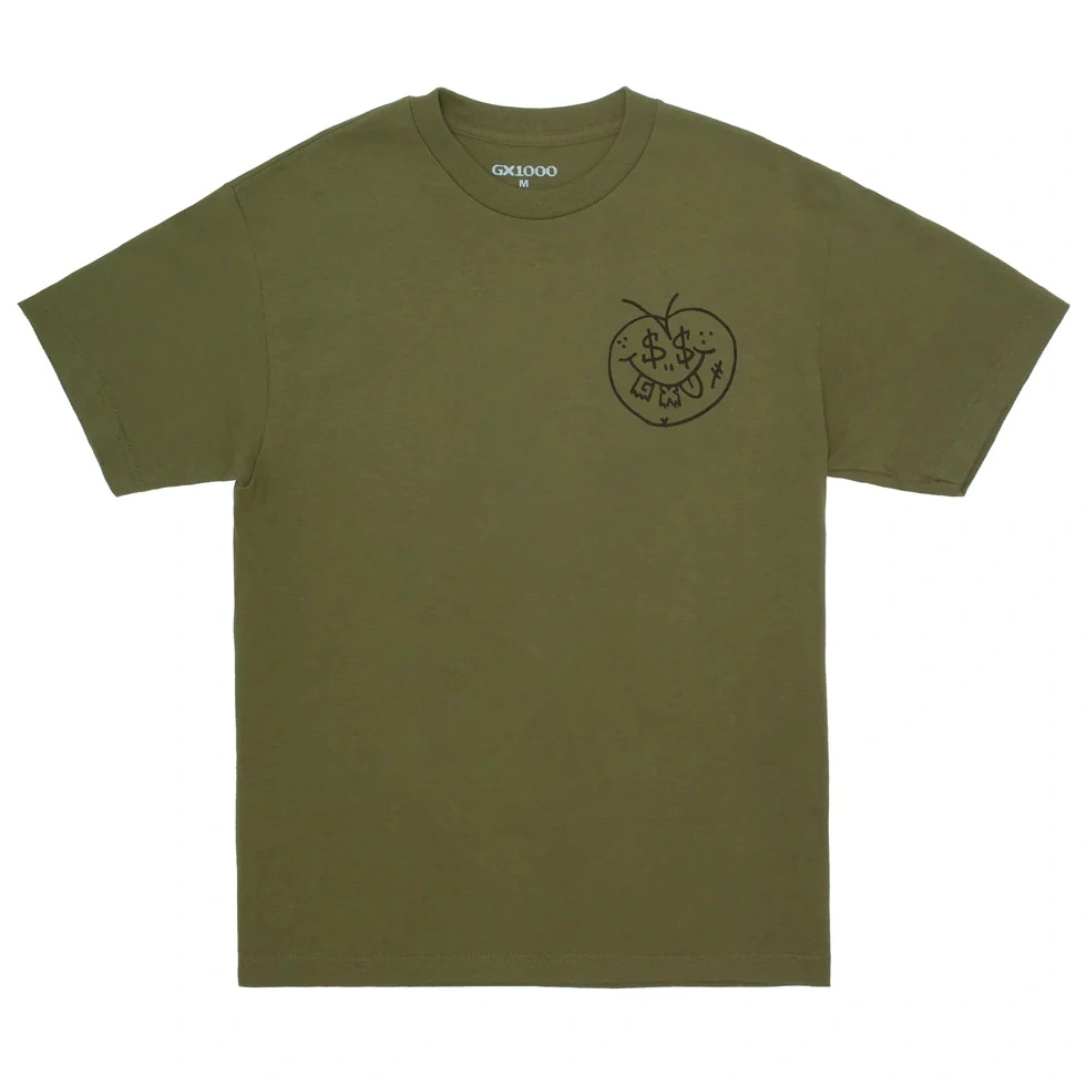 Gx1000 Face Plant Military Green T-Shirt [Size: M]