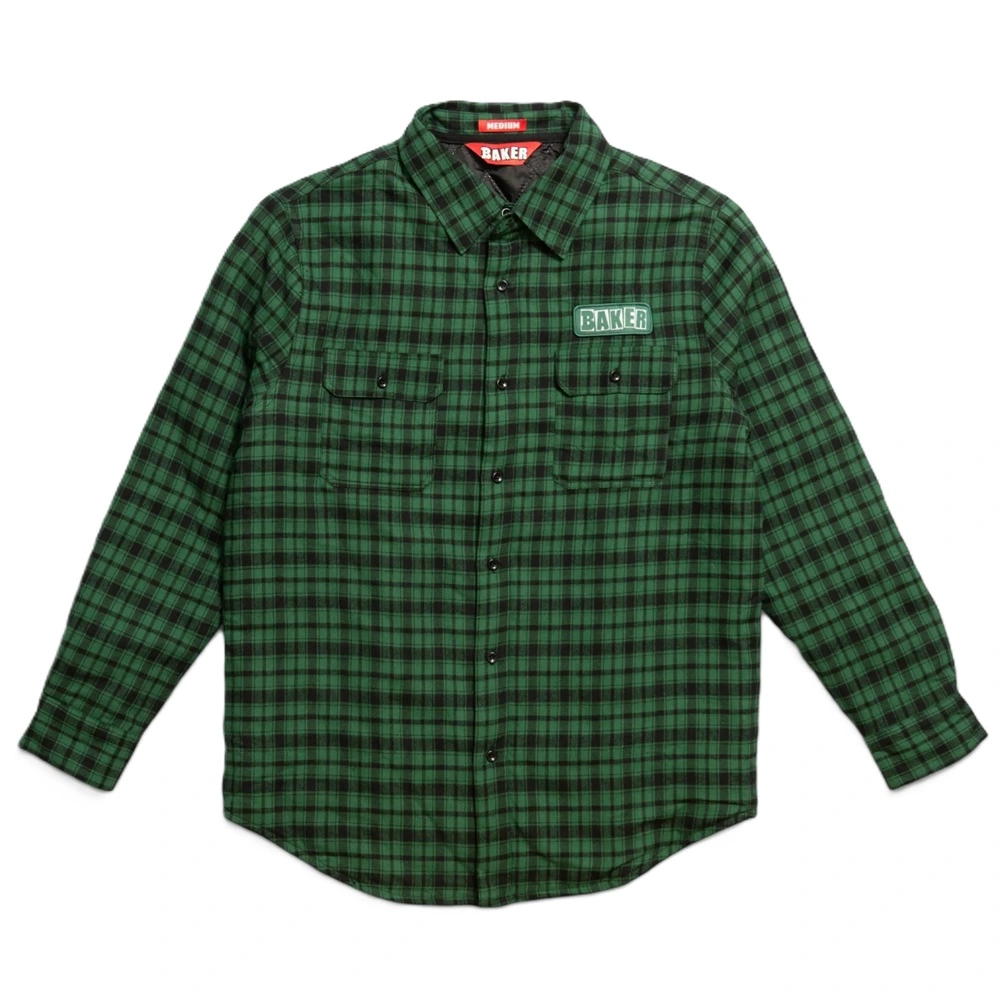 Baker Brand Logo Green Flannel Jacket [Size: M]