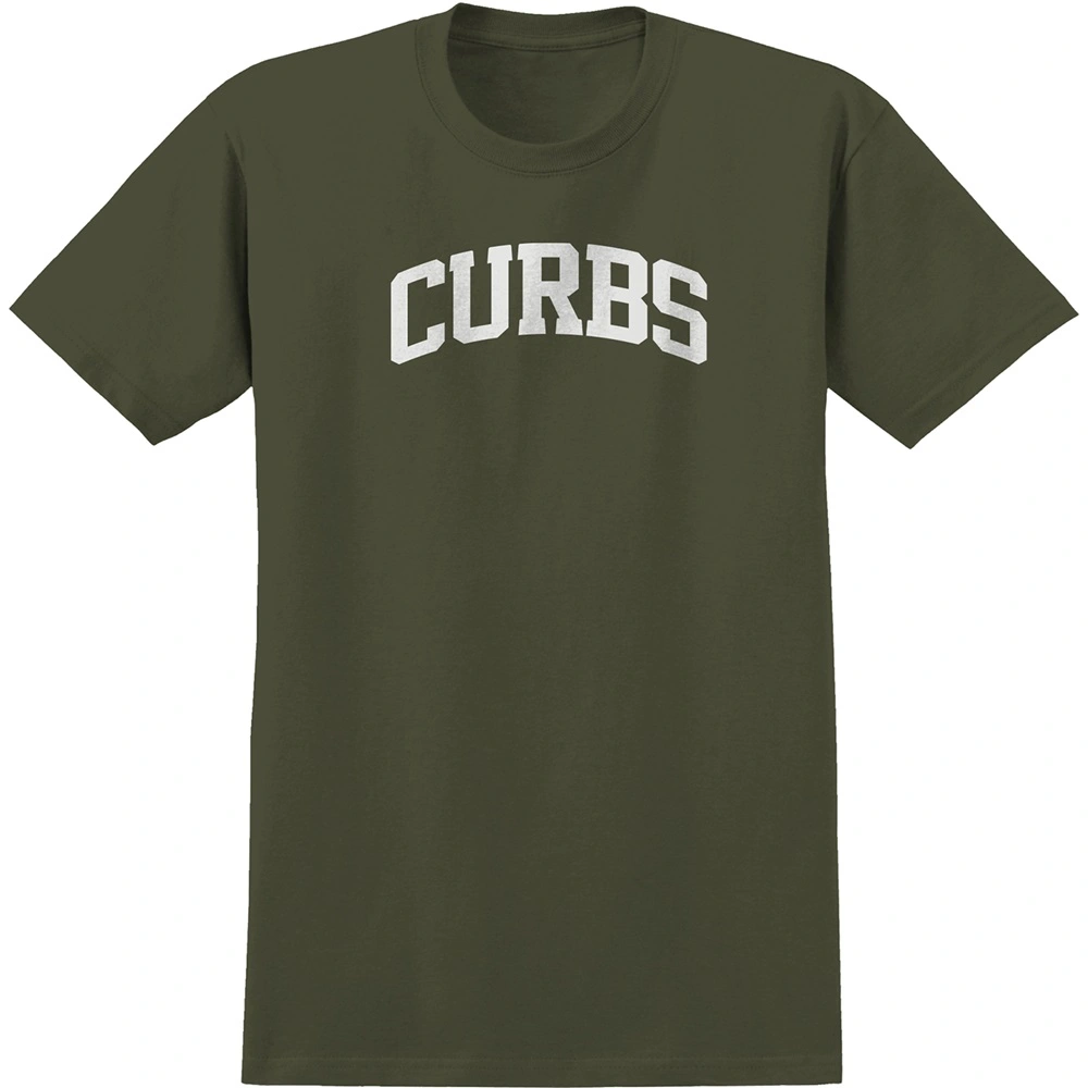 Real Skateboards Curbs Military Green T-Shirt [Size: L]