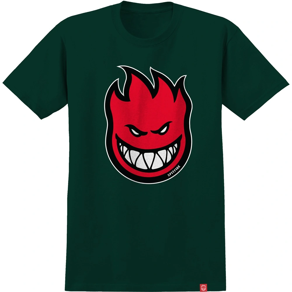 Spitfire Bighead Fill Forest Green Red T-Shirt [Size: XL]