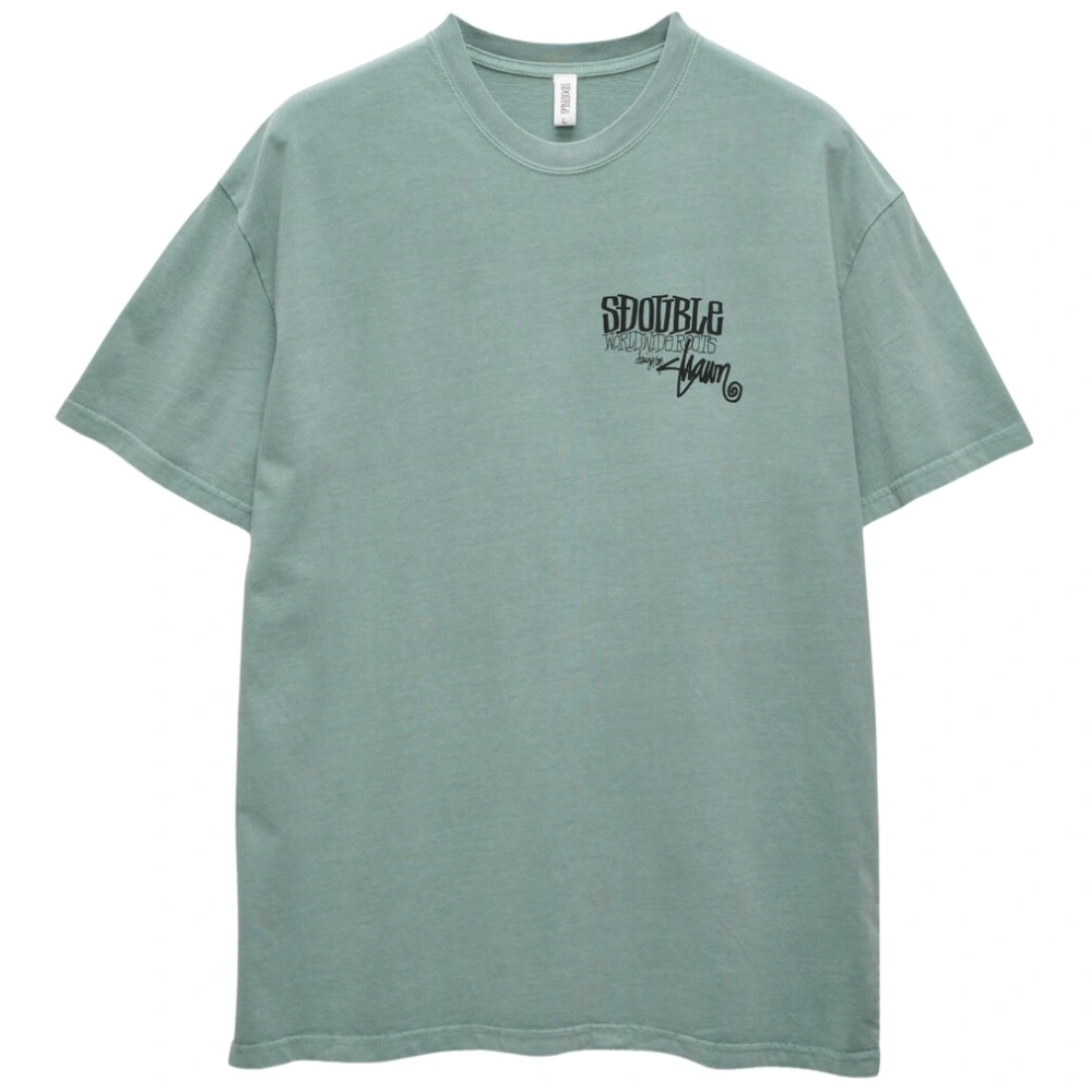 S-Double World Wide Roots Washed Sage T-Shirt [Size: M]