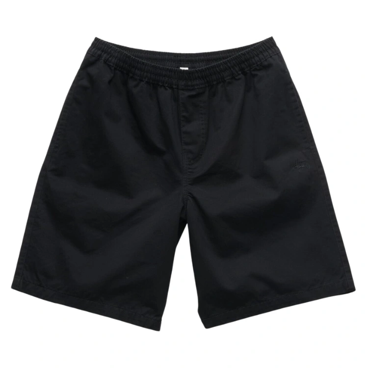 S-Double Big Beach Boxer Black Shorts [Size: S]