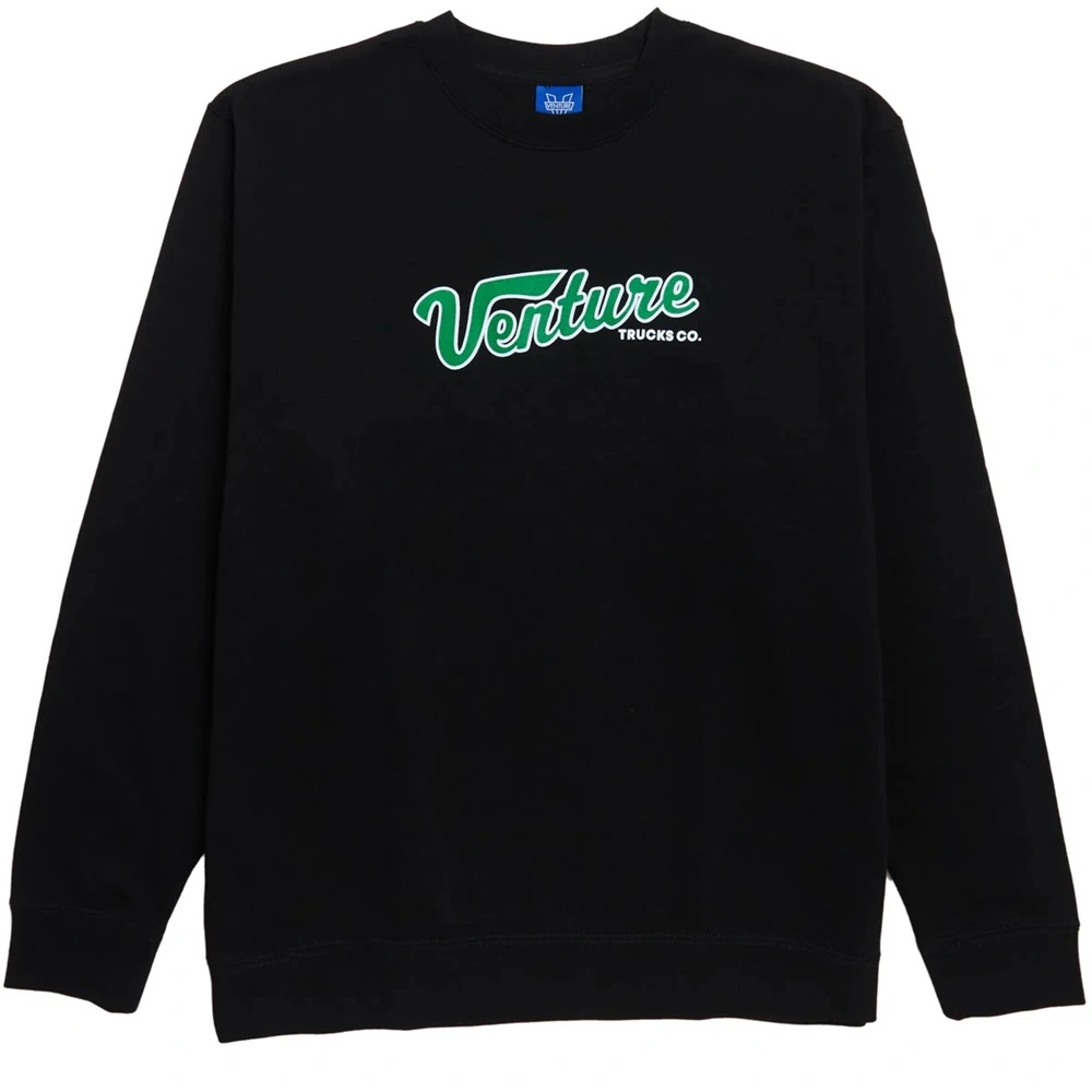 Venture Truck Co Collegiate Black Crew Jumper [Size: L]