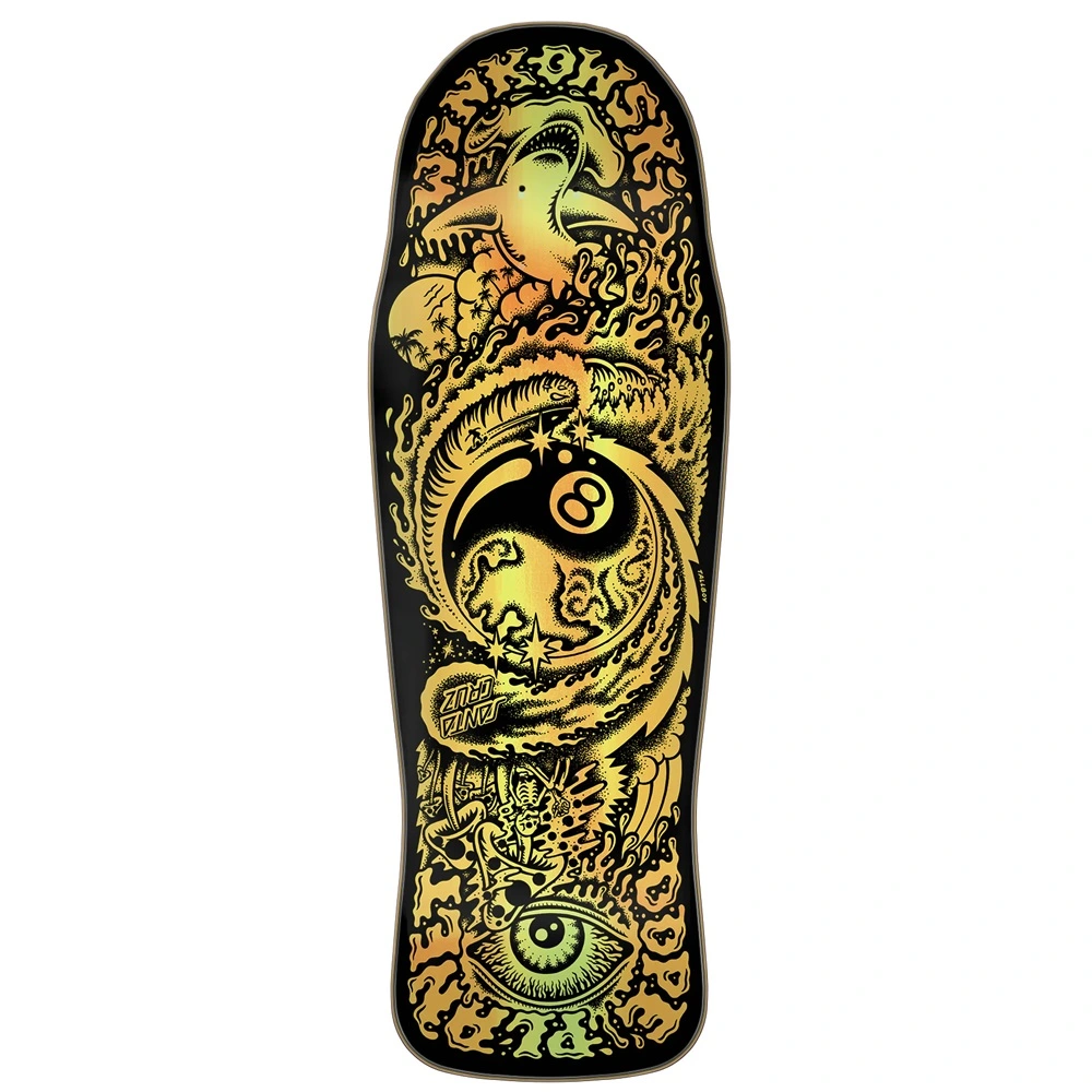 Santa Cruz Dope Planet Black 10.34 Skateboard Deck