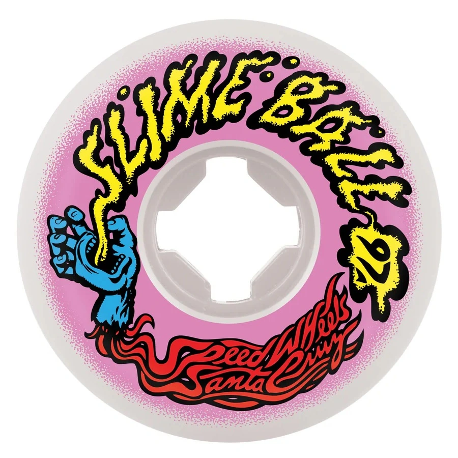 Slime Balls Hand Spray Vomit White 97A 56mm Skateboard Wheels