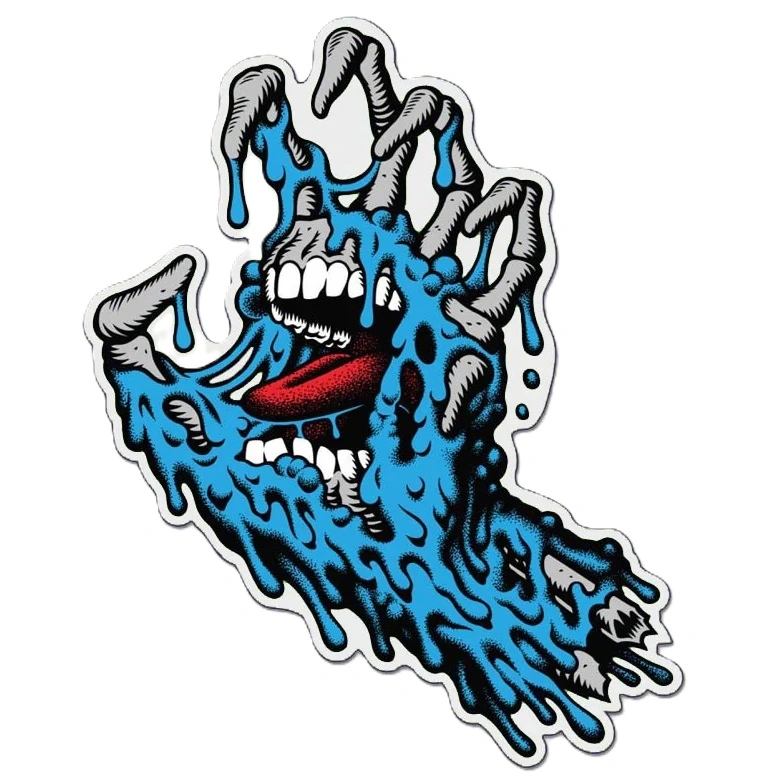 Santa Cruz Melt Hand Blue Sticker