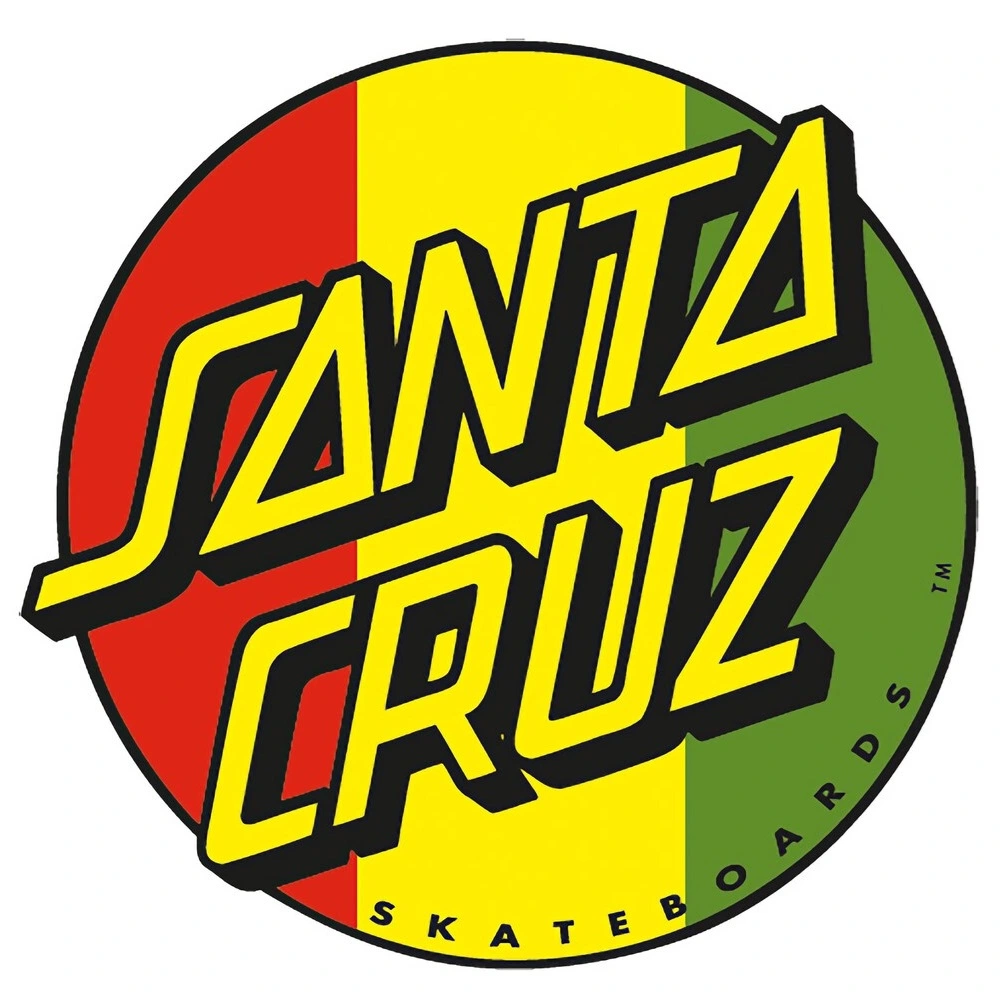 Santa Cruz Rasta Dot Red Green Yellow Sticker