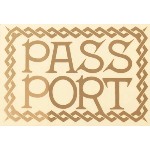 Passport Invasive Logo Gold Sticker