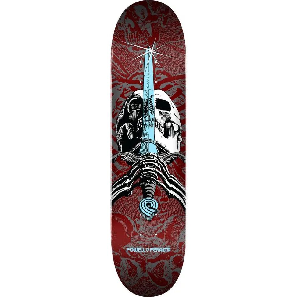 Powell Peralta Skull & Sword One Off Burgundy 7.5 Skateboard Deck