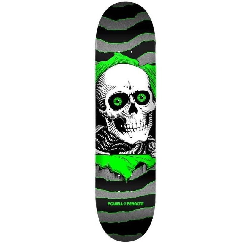 Powell Peralta Ripper One Off Silver Green 8.0 Skateboard Deck