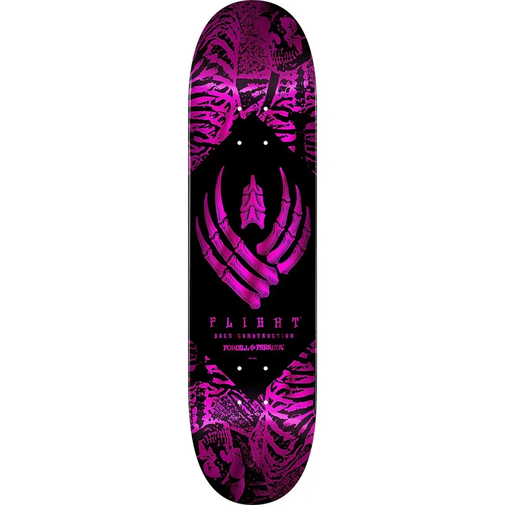 Powell Peralta Flight Skeleton Pink Foil Shape 242 8.0 Skateboard Deck