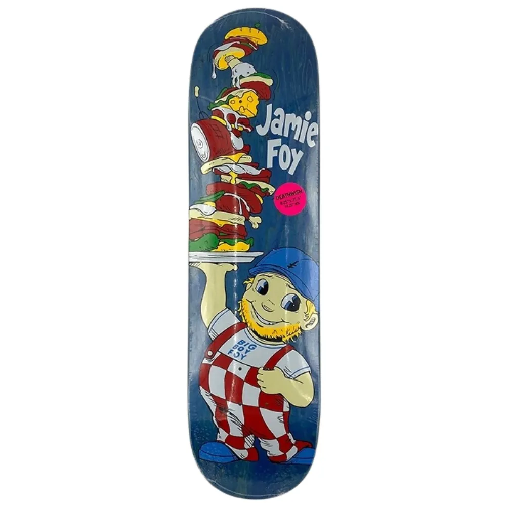 Deathwish Jamie Foy Big Boy Foy Blue 8.25 Skateboard Deck