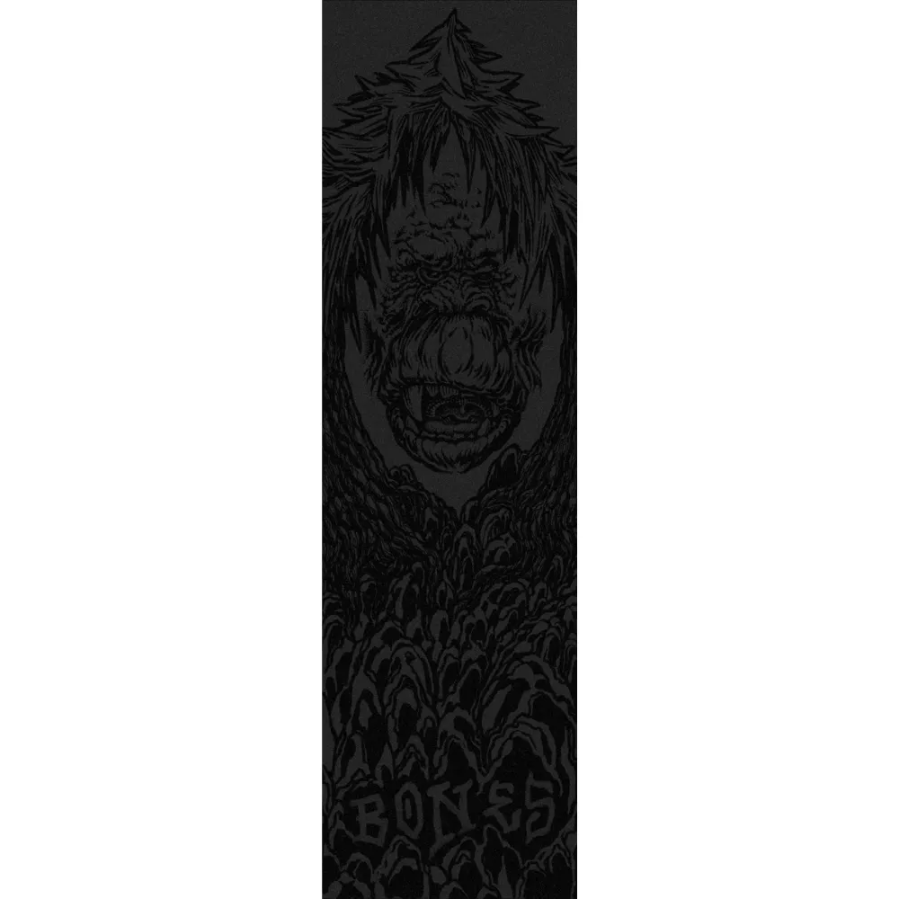 Bones Forest Face Black 9 x 33 Skateboard Grip Tape Sheet